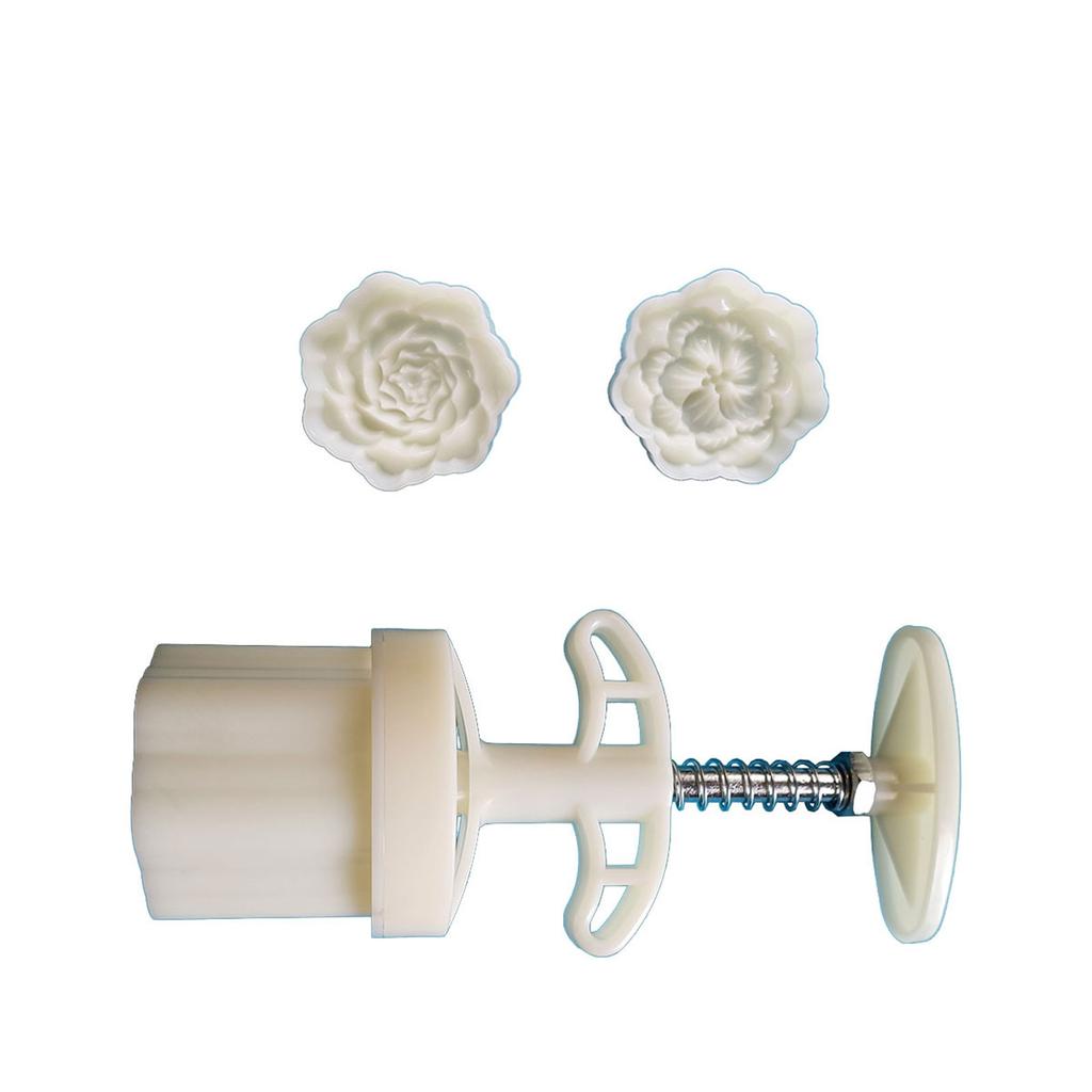 Plastic Material Mooncake Molds Mooncake Stamps Mooncake Mould Flower Shaped Baking Moulds for Mid-Autumn Festival Use