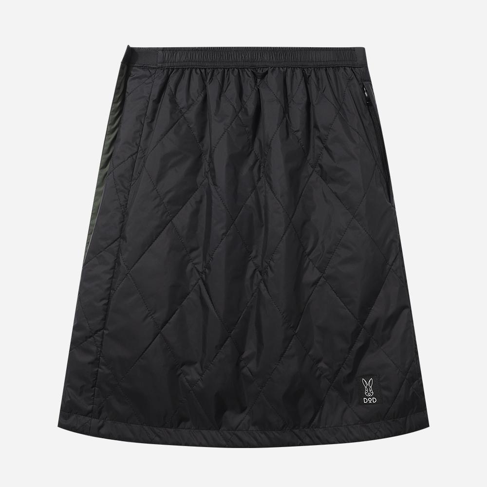 Diodi Reversible Quilted Padded Skirt - Khaki
