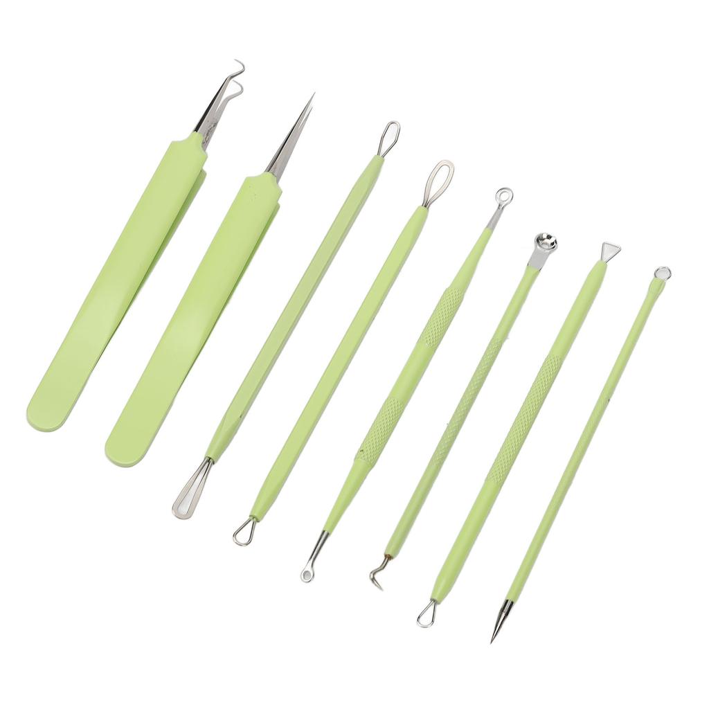 Sada jehel na odstraňování pupínků z nerezové oceli s ostrým hrotem, nástroj na odstraňování černých teček pro péči o pleť