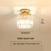 Elegant Gold Crystal Chandelier for Corridor, Balcony, or Cloakroom - Surface-Mounted Decorative Downlight