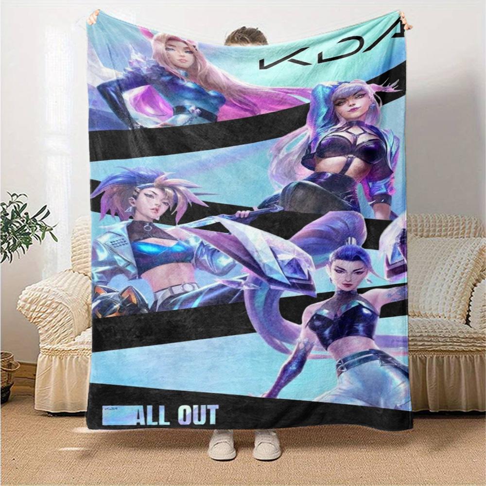KDA Print Flannel Blanket High Quality Warm Comfortable Cover for All Seasons Perfect for Gifts Home Decor