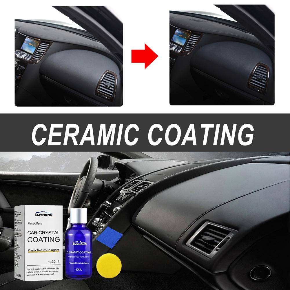 150ml Plastic Parts Refresher Agent Car Ceramic Coating with Sponge Plastic Refurbishment Ceramic Coating Ceramic Coating Agent