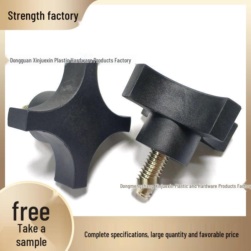 Cross 4-Corner M8 Nylon Plastic Adjustment Knob Handle m10