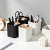 1Grid Bamboo Partition Storage Box Desktop Partition Pen Makeup Brush Holder Bathroom Toothbrush Rack Office Stationery Sort Box