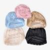 Spring Summer Lace Jacquard Elastic Double-Layer Mesh Breathable Thin Versatile Stylish Solid Color Adjustable Beanie Hat