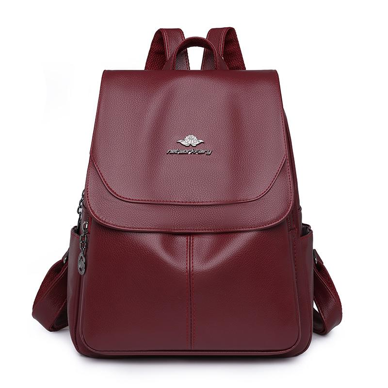 Модный рюкзак Маленький рюкзак из мягкой кожи Персонализированный женский рюкзак Трендовая нагрудная сумка двойного назначения 2125₽