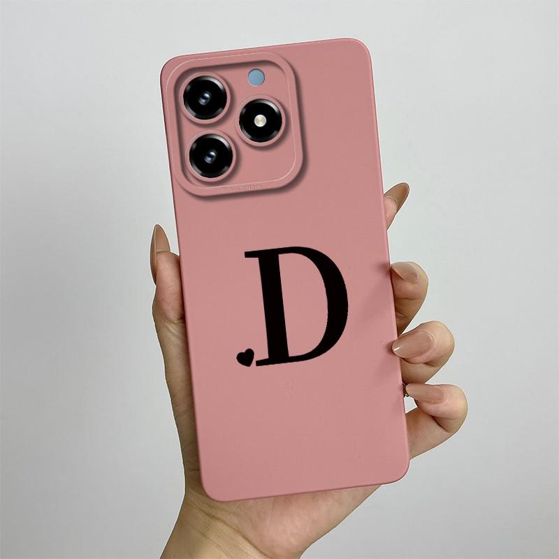 Für Realme C63 C61 Handyhülle Niedliche Buchstaben Rückseite Für Oppo Realme C 61 C 63 Weiches Flüssigsilikon Kameraschutz Fundas