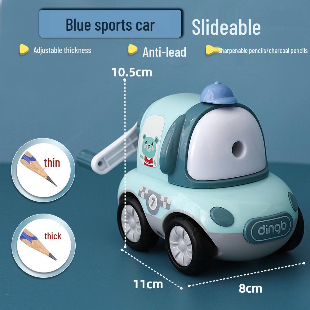 

Креативная мультяшная точилка для карандашей с ручным приводом и регулируемой толщиной, защищенная от укусов для детей.