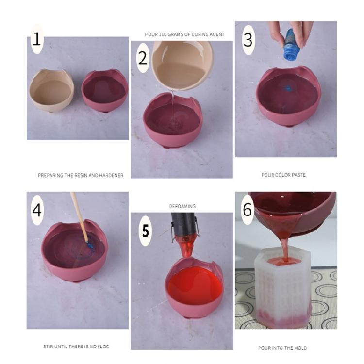 Multi Purpose Silicone Church Window Makeup Brush Cup Mold For Resin Art Epoxy Crafts Decorative Plant Container