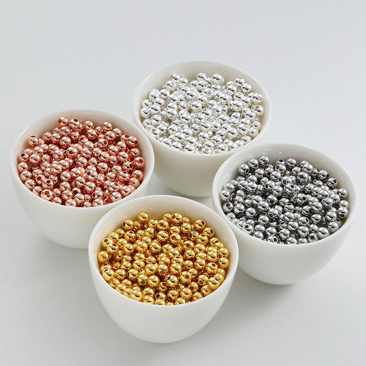 Copper-Plated 18k Gold Beads: DIY Bracelet, Spacer, and Matching Beads for Handmade Jewelry.