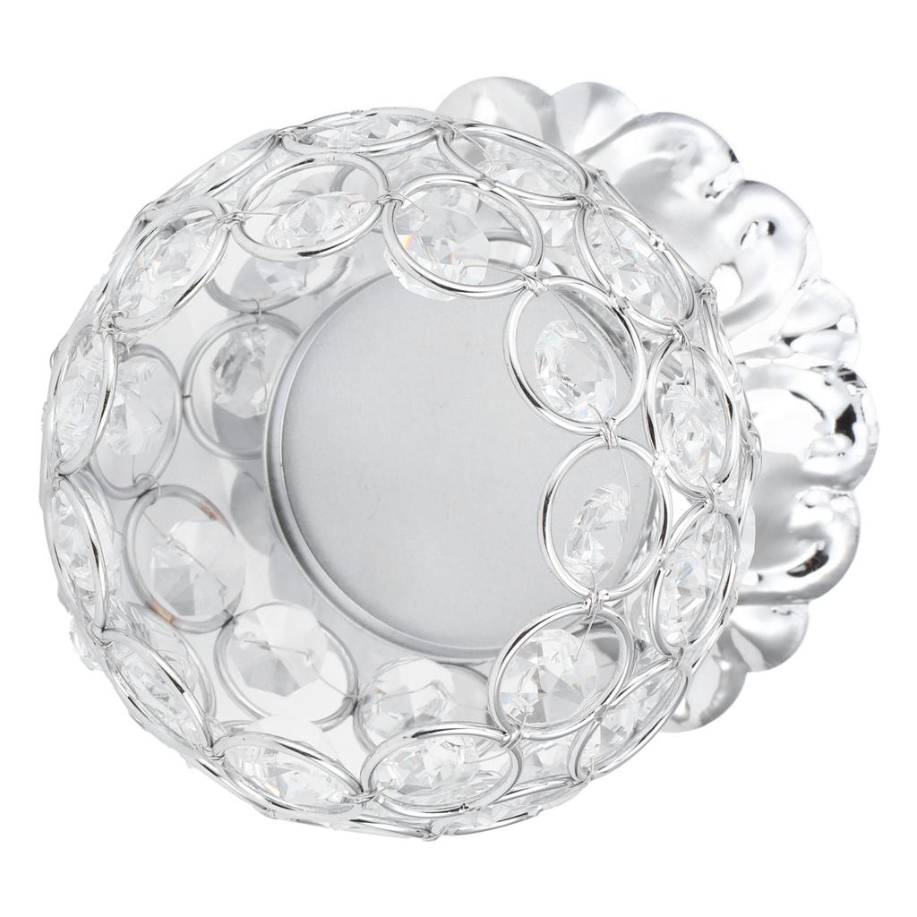 Crystal Candle Holder Electroplated Wrought Iron Candlestick Ornament Electronic Candle Stand