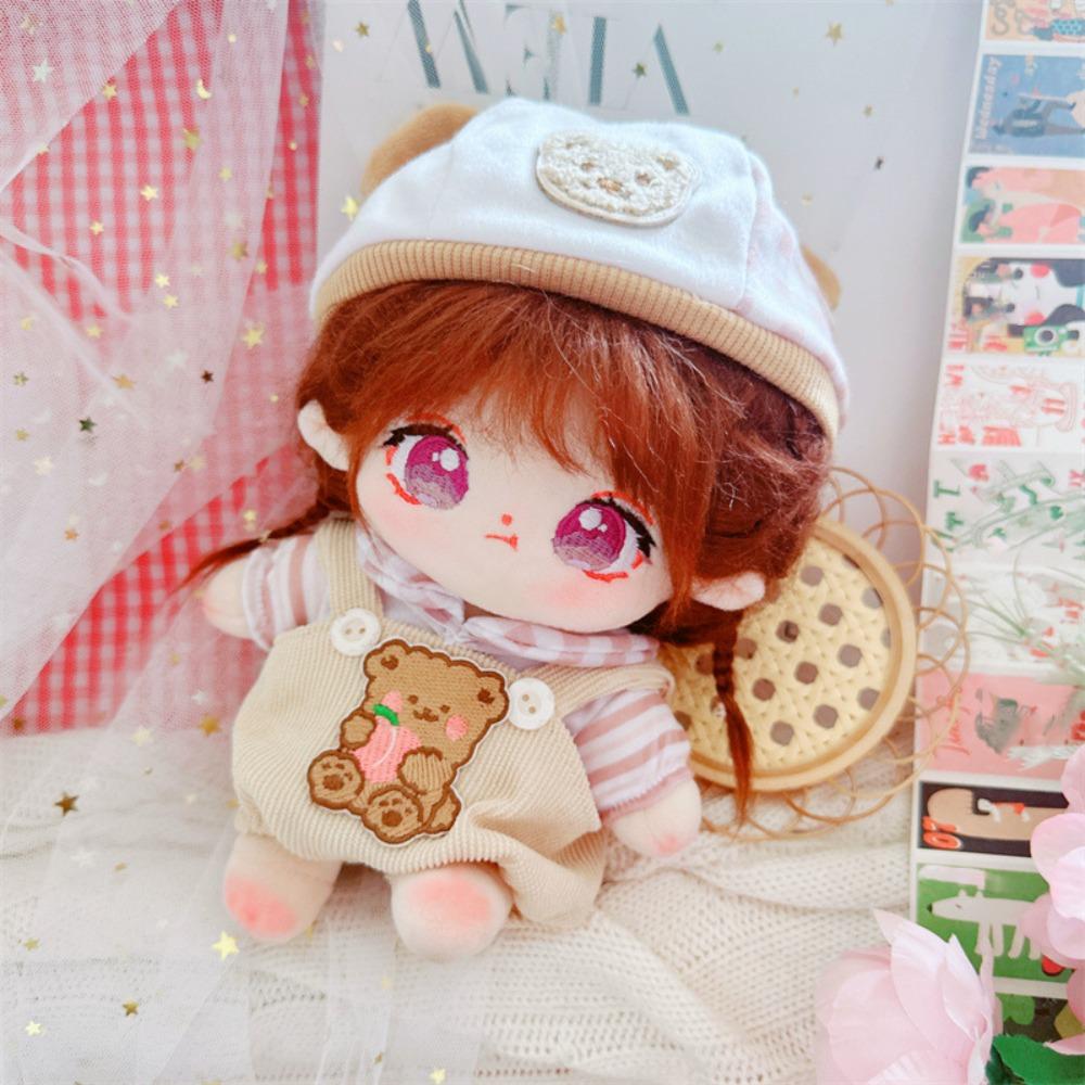 Strap Pants Cotton Doll Suit Dress Up Plush Dolls Clothes Cotton Doll Clothes Set 20cm Cotton Doll