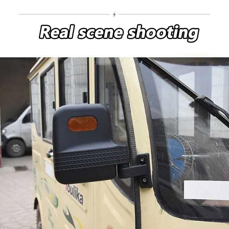 2pcs Universal Left & Right Electric Tricycle Mirror 360° Rotated Closed Ebike Side Mirror High Definition Tricycle Side Mirror