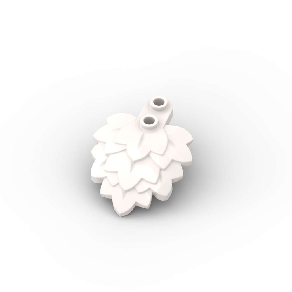 MOC 10PCS 5058 Plant Plate Round 1x2 With Layered Leaves Building Blocks Botanical Leaf Flower Brick Particle Toys Birthday Gift