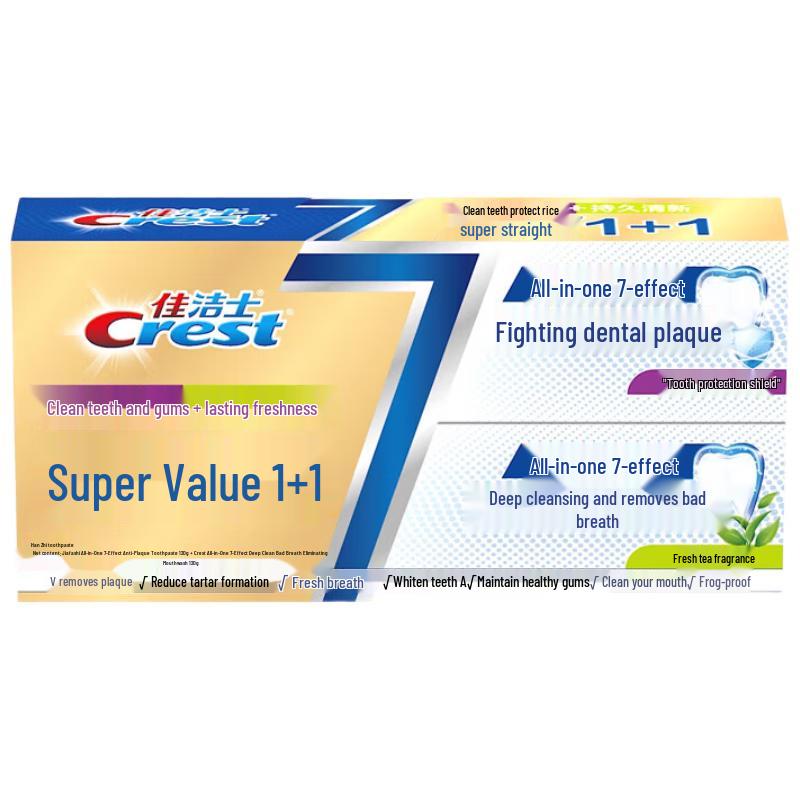 

Crest 7-Effect Deep Clean Toothpaste 120g Double Pack
