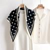 New Polka Dot Triangle Scarf For Office Commute Spring