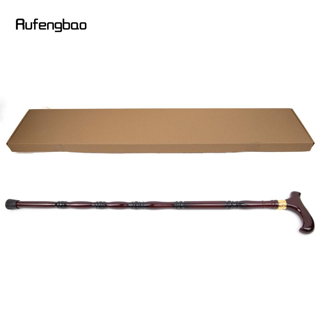 Red Wooden Single Joint Fashion Walking Stick Decorative Cospaly Cane Halloween Mace Crutch  Wand Crosier 92cm