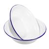 4 Pcs Food Containers Enamel Bowl Home Soup Practical Enamelware Wash Basin Simple White Creative Miss
