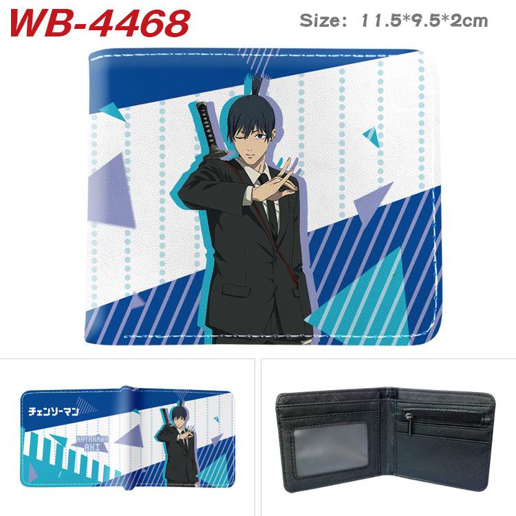Chainsaw Man Anime Wallet Portable Large Capacity Full Color Folding Leather Purse Unisex Coin Bag