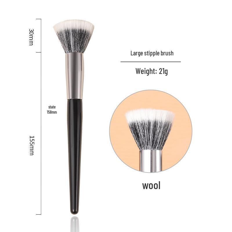 Blush Stippling Brush: Double Layer Fine Goat Hair Makeup Tool