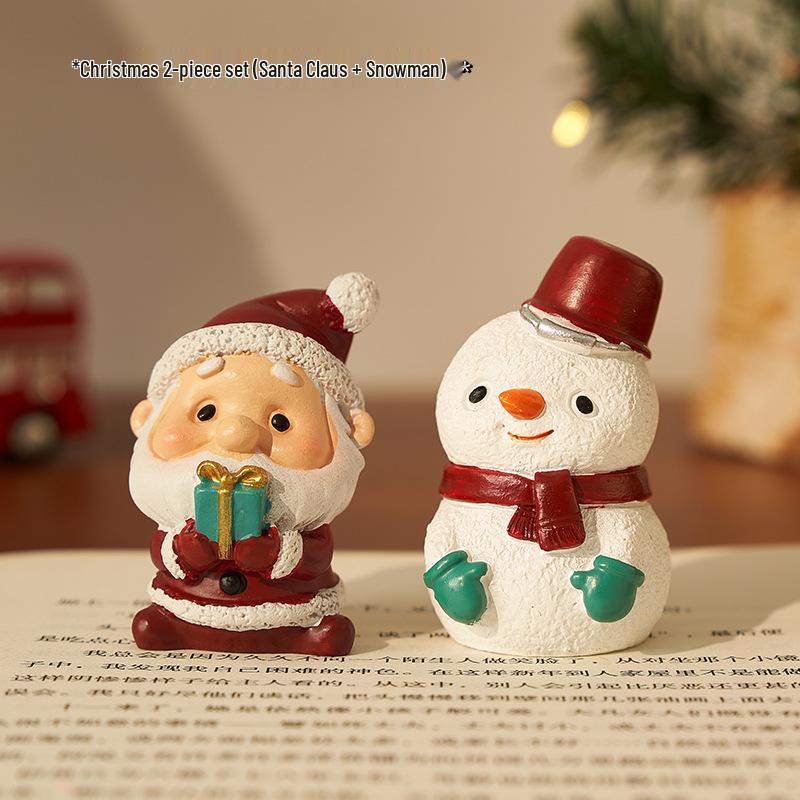 Santa Claus Christmas Gift Box: Tabletop Ornaments & Small Toys for Kids