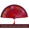 Double-Sided Easy-Open Folding Fan, Group Performance Fan, Retro Fan for Show, Dancing, Bright Red Model Dance Fan, Chinese Style