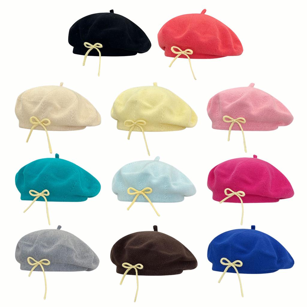 Girls Beret Knit Subculture Painter Hat Festive Hat for Autumn Winter Windproof for Street Photography Props