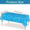 Toalha de Mesa para Festa com Tema Oceano Verão Praia Onda de Água Cobertura de Mesa Praia Piscina Aniversário Chá de Bebê Suprimentos