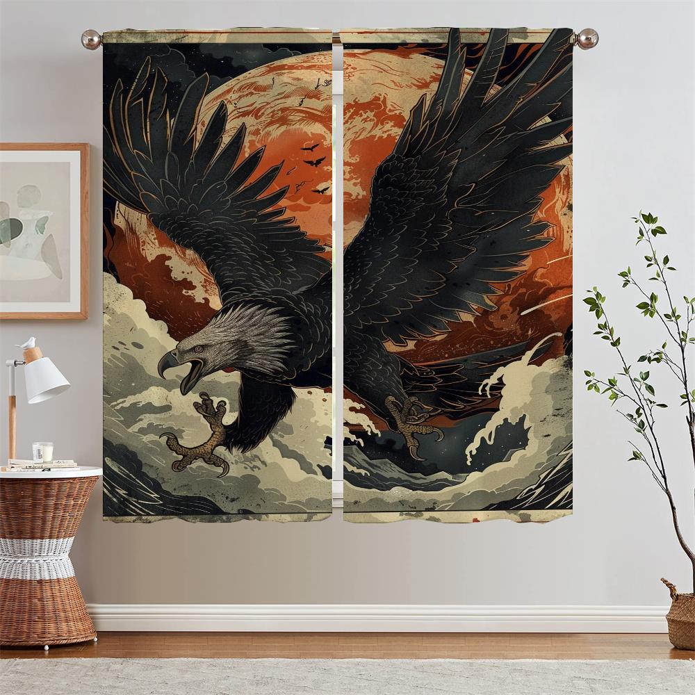 

Window Curtain Living Room Hawk Eye Youth Room Curtains for Doors Bedroom Curtains 2 Pieces Customs Free Shipping Products Blind W50xH70cmx2pcs-CL