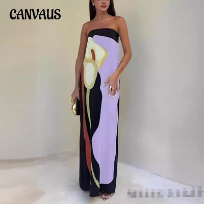 Summer Women's Mid-Waist Printed Sheath Dress