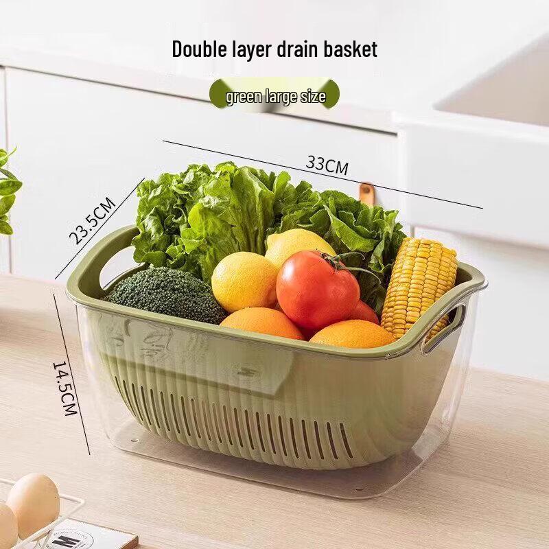 Double-Layer Multi-Purpose Draining Basket