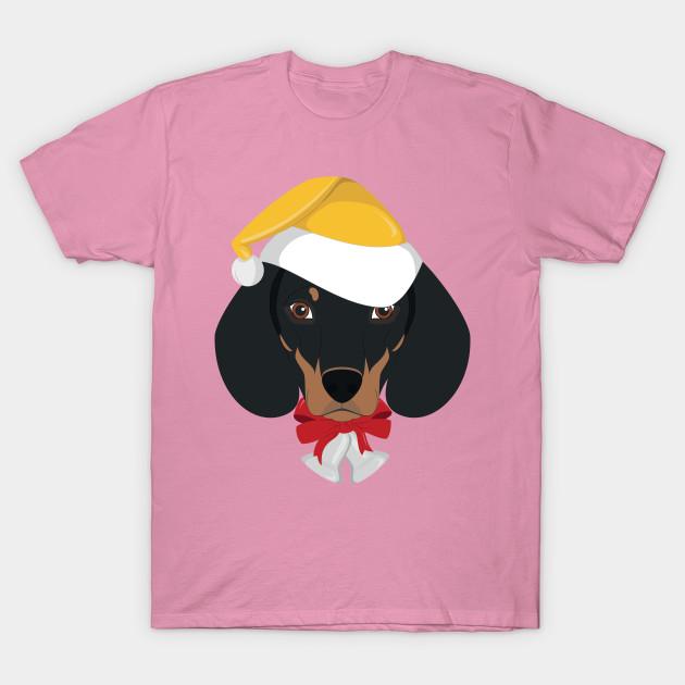 Tricou Femei Câine Teckel Cu Căciulă Galbenă de Crăciun Amuzant Xmas Gi Imprimeu Harajuku Kawaii Tricou Vară Mânecă Scurtă Femei Tricou Top