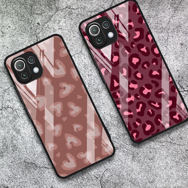 Case for Xiaomi Mi 10T 12X 13 12T 11T 11 Lite 10 Pro 12 Note 10 14 Glass Phone Cover Leopard Print