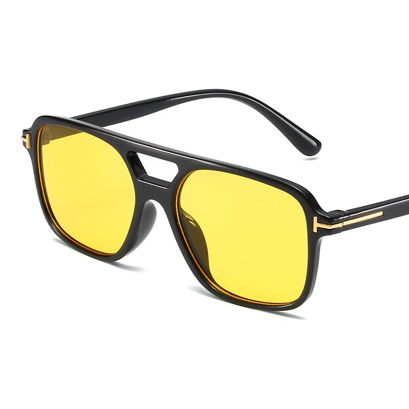 

Vintage Square Sunglasses Woman Retro Brand Mirror Sun Glasses Female Black Yellow Fashion Candy Colors Feminino