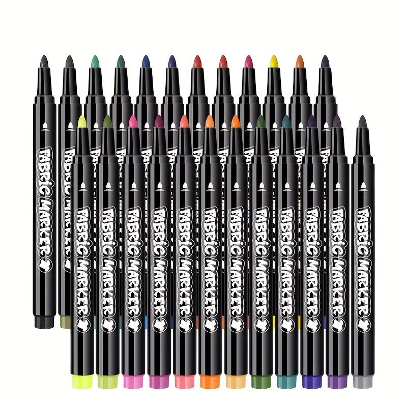 Permanent Fabric Markers, Colorful Fabric Pens, Non-Toxic,Washable,Waterproof and Fade-Resistant,Fabric Decoration for Clothing