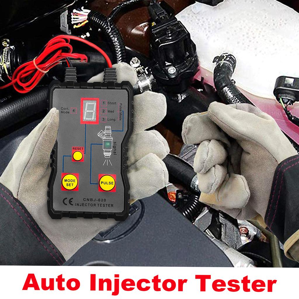 Auto Fuel Injector Tester 4 Pluse Modes Fuel Injector Flush Cleaner Adapter Cleaning Tool Kit Car Injector Detector
