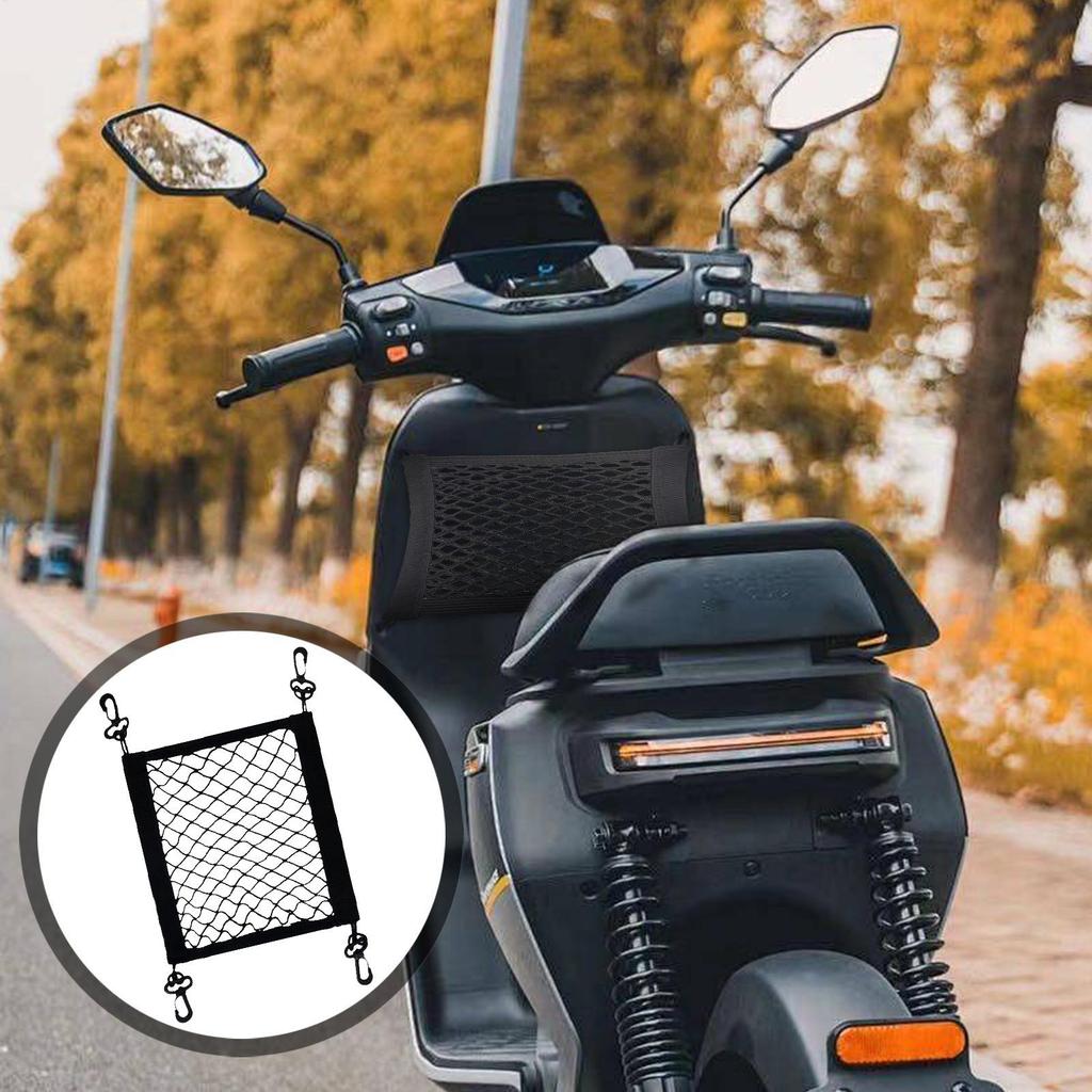 Motorcycle Cargo Net High Elastic Double Layer Motorcycle for Helmet Storage Bungee Cargo Net with Hooks Luggage Net