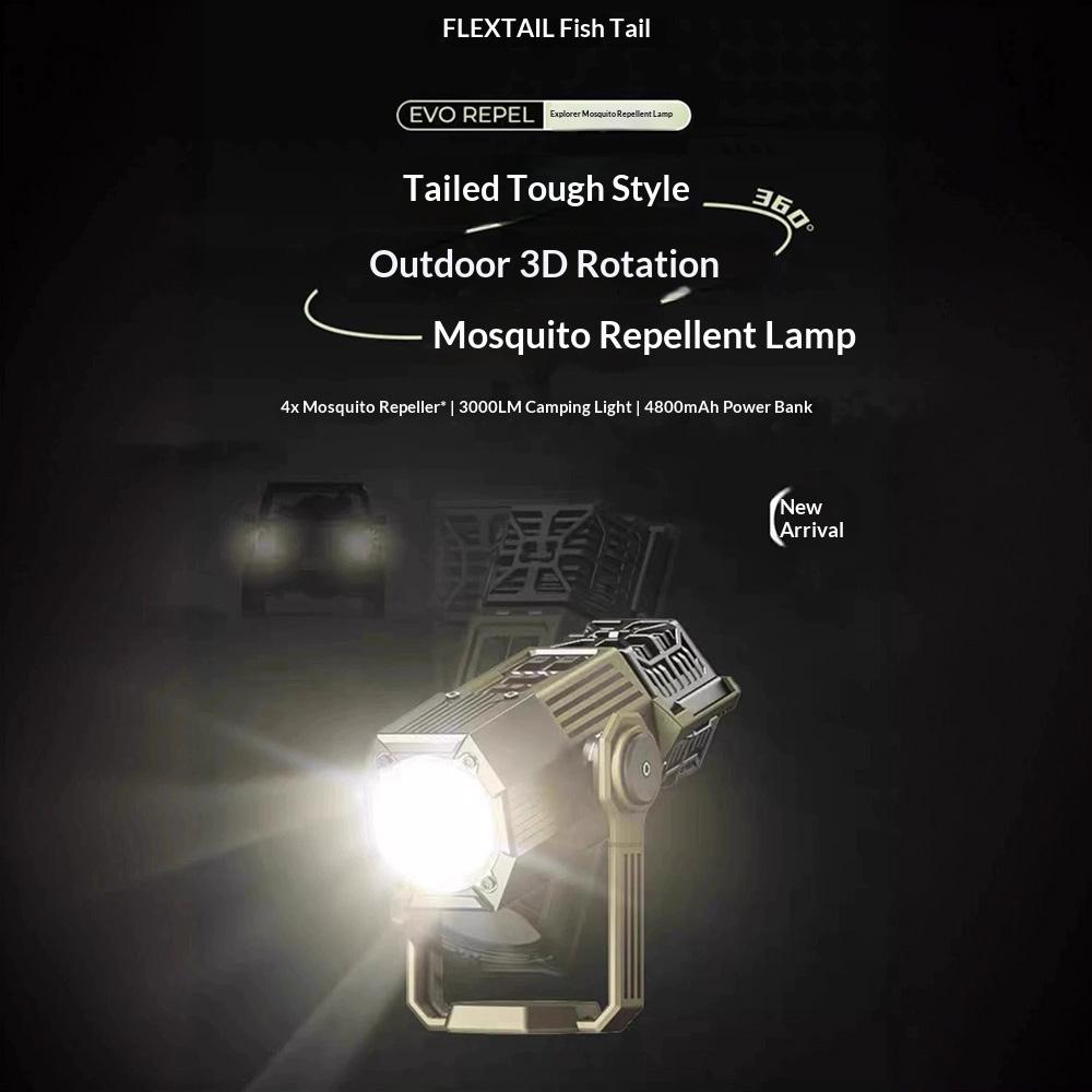 Multi-Functional Mosquito Repeller Lamp — Flextail EVO Repeller чёрный