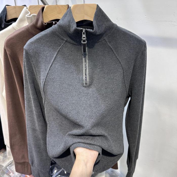 Thickened Fashionable Polished Thermal Stand-up Collar Bottoming Shirt Women's New Top