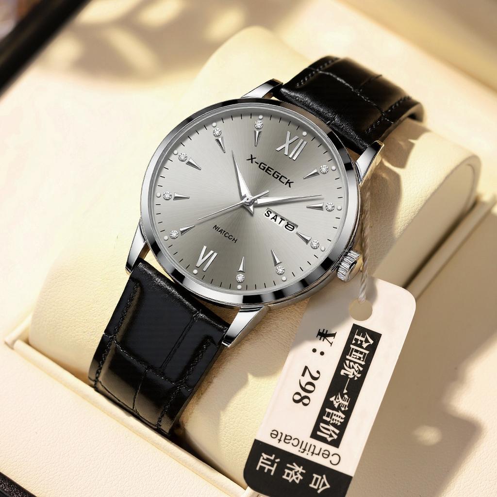 Orologio da uomo Orologio da uomo Luminoso Doppio Calendario Orologio Meccanico Imitazione Luminoso Impermeabile Kuaishou