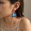 Boho Hawaiian Plumeria Earrings for Women White Pink Polymer Clay Flower Drop Dangle Earrings Summer Beach Vacation Jewelry Gift