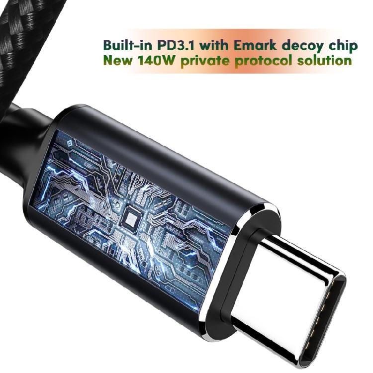 28V 5A 140W Type C to DC5.5x2.1mm 5.5x2.5mm Male Power Cable PD Charger Braided
