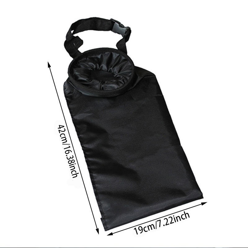 Black Multifunctional Car Mounted Suspended Garbage Bins Foldable Portable Storage Bag Vehicles Backrest Storage Bag