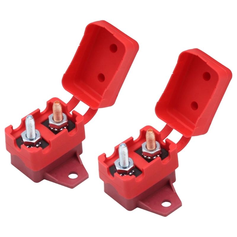 10A Circuit Breakers Auto Reset Function with Waterproof Cover Studs Bolt for Automotive, Marine, Trailers