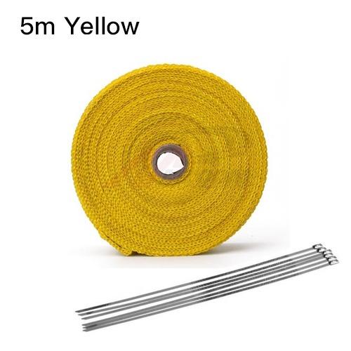 5M Roll Fiberglass Heat Shield Motorcycle Exhaust Thermal Tape Heat Wrap Resistant Downpipe For Motorcycle Car Accessories