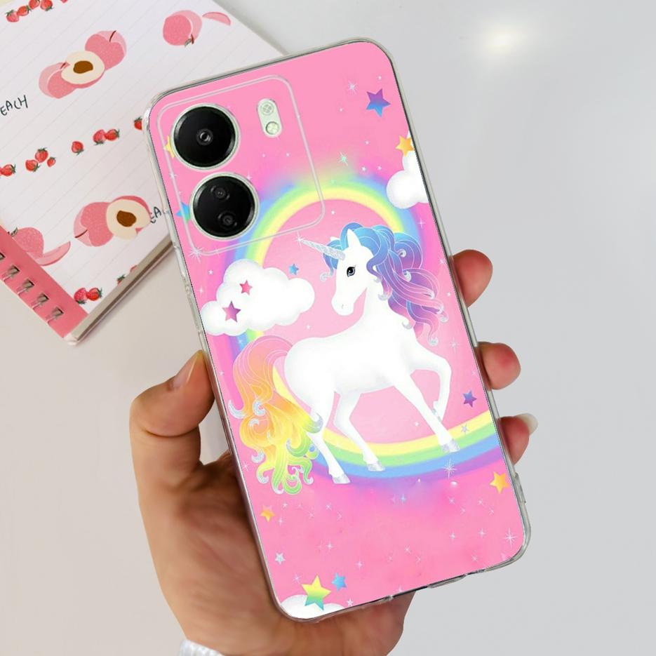 For Xiaomi Poco C65 Case Cute Cat Butterfly Cover Soft TPU Phone Case For Xiaomi Redmi 13C Redmi13C PocoC65 Fundas 6.74'' Bumper