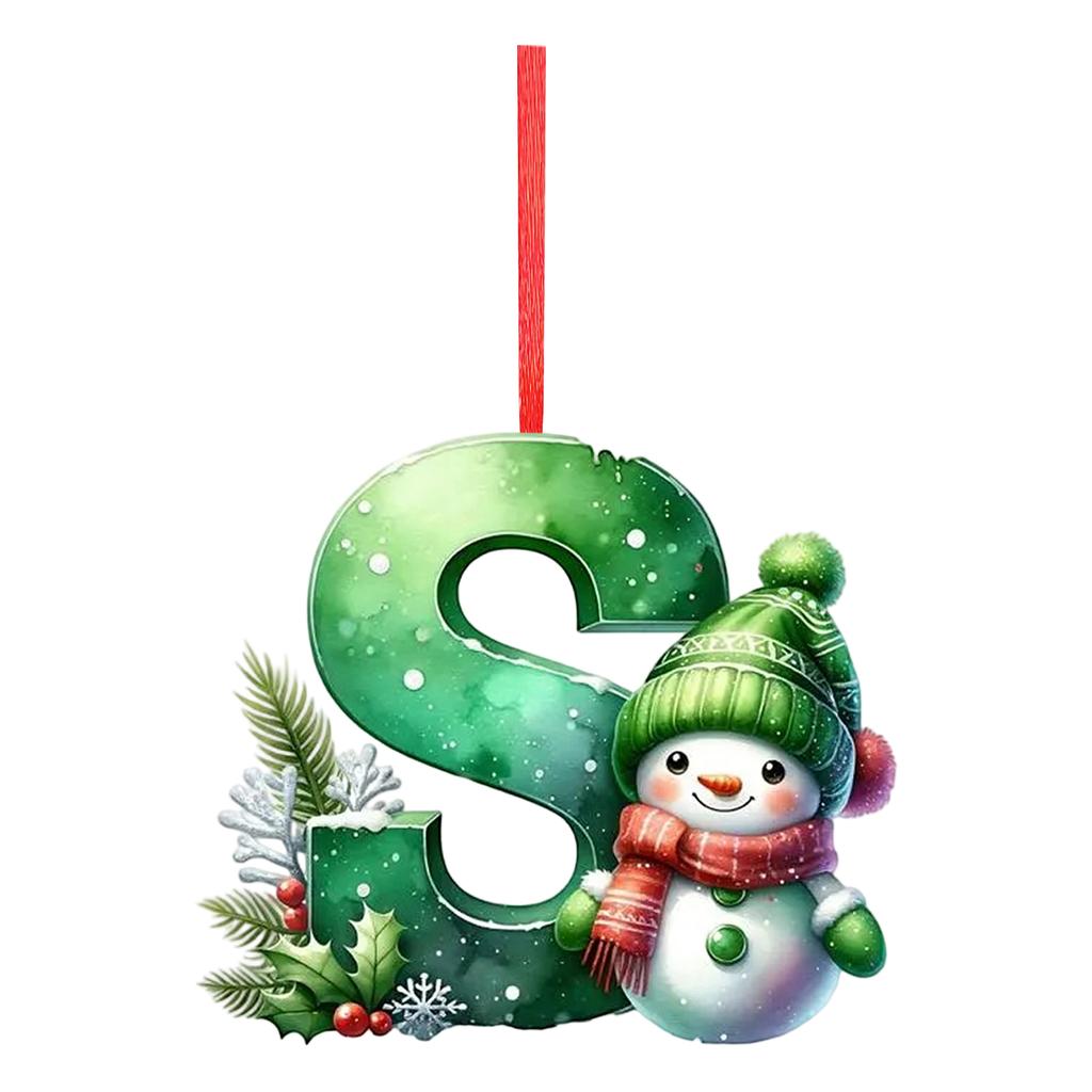 2D Christmas Decoration Pendant Christmas Tree Tag Theme Party Crafts Ornament