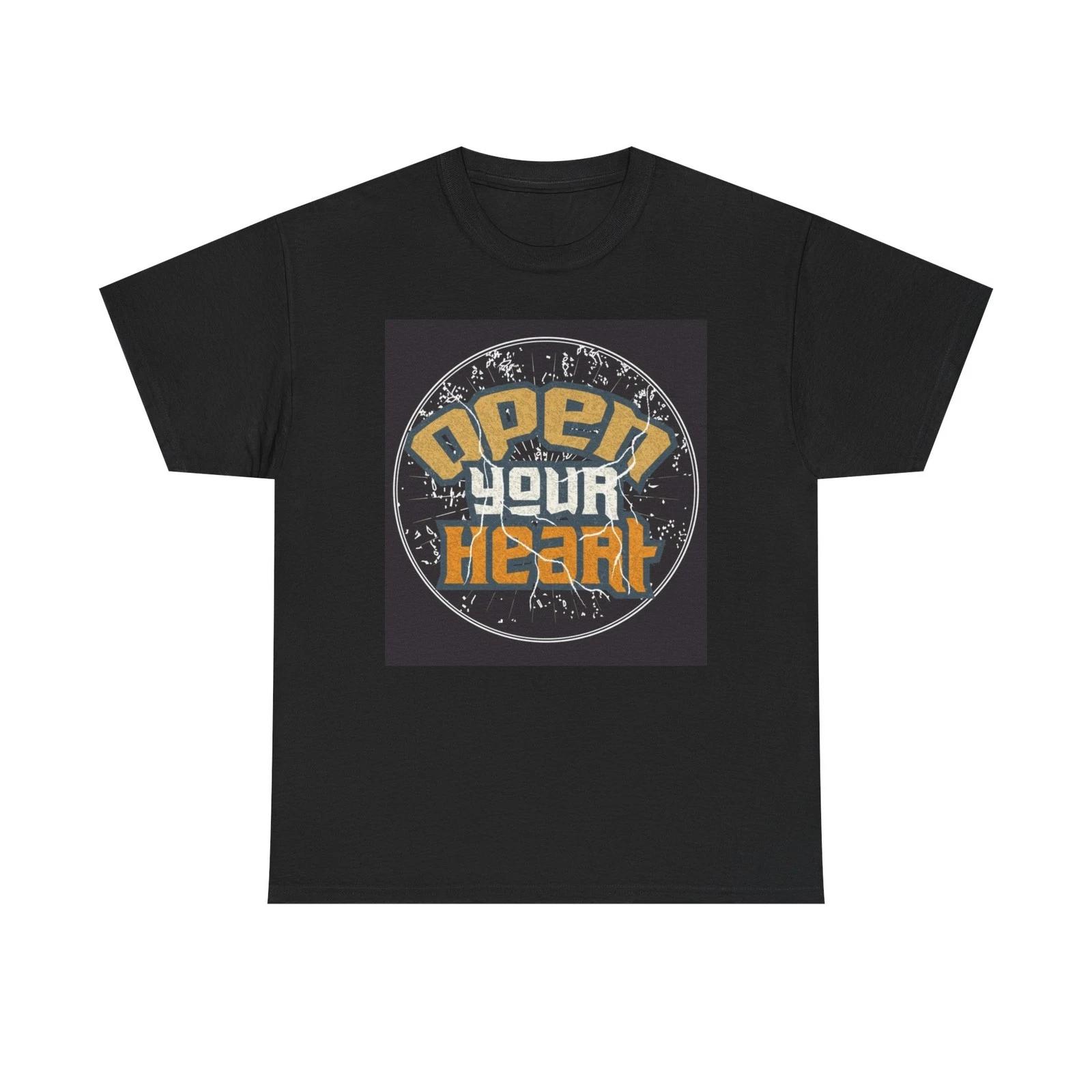 Open Your Heart Graphic T Shirt Unisex Heavy Cotton Tee 3XL