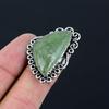 925 Silver Moss Prehnite Gemstone Trendy Solitaire Birthday Ring Jewelry US 7.5