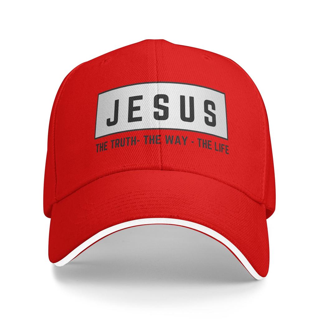 Christ Jesus Is The Way The Truth The Life Blessed Baseball Cap Vintage Sandwich Hats Unisex Adjustable Dad Hat Outdoor